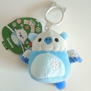 Squishmallow Christmas Duane Frost Griffin Clip Plush